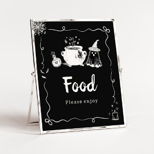 Affiche Panneau de nourriture Halloween Baby is Brewing