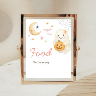 Affiche Panneau de nourriture pour Baby Shower Bébé Chouet
