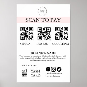 Affiche Panneau de paiement par numérisation Code QR de pa