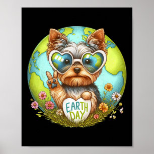 Affiche Panneau de Paix Main Yorkshire Terrier Enfants Hom
