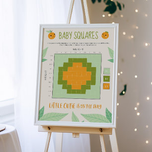 Affiche Panneau de paris pour Baby Shower Little Cutie