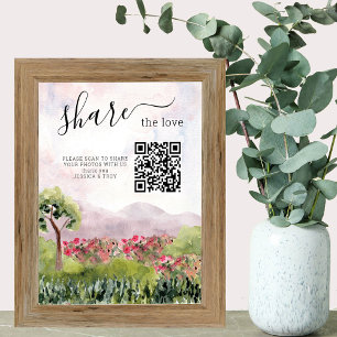 Affiche Panneau de partage de photos de mariage dans une p
