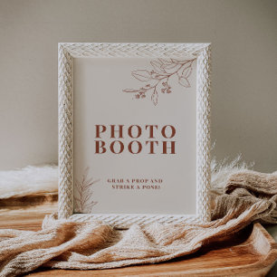 Affiche Panneau de Photomaton de Mariage 
