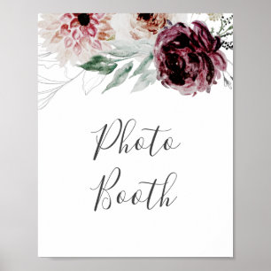Affiche Panneau de photomaton Floral Romance