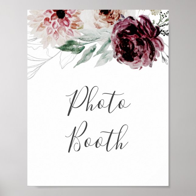 Affiche Panneau de photomaton Floral Romance (Devant)