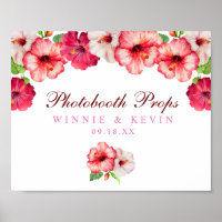 Panneau de Photomaton Floral Tropical