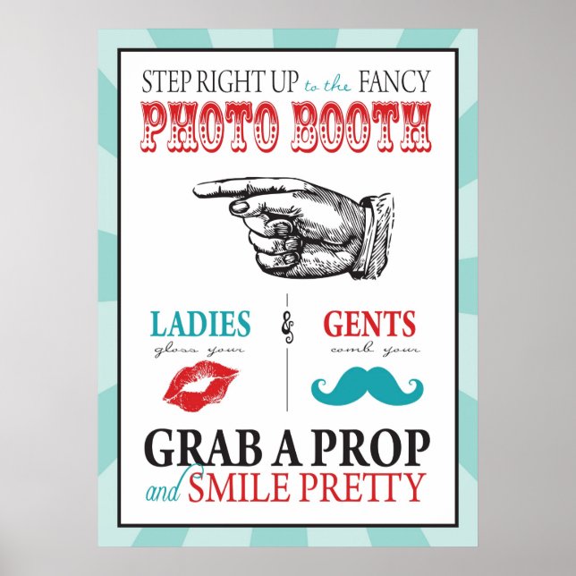 Affiche Panneau de Photomaton pour Anniversaire de Carnava (Devant)