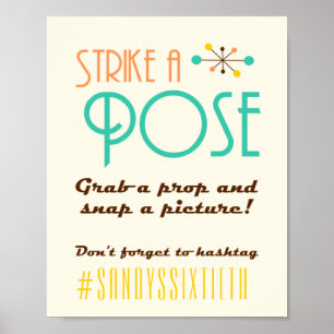 Affiche Panneau de photomaton pour thème d'anniversaire Mi