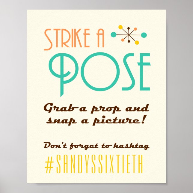 Affiche Panneau de Photomaton pour Thème d'Anniversaire Mo (Devant)