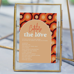 Affiche Panneau de photos de mariage Capturez l'amour