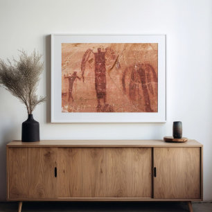 Affiche Panneau de Pictographie Boukhorn Wash Spirits Utah