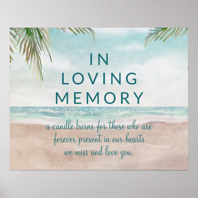 Affiche Panneau de plage peint à la mémoire de l'île de la (Devant)