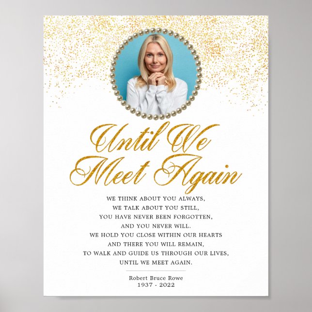 Affiche Panneau de poème funéraire de mémorial de photo él (Devant)