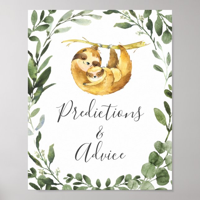 Affiche Panneau de prédictions et de conseils pour une bab (Devant)