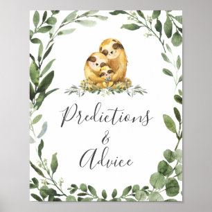 Affiche Panneau de prévisions et de conseils du Baby showe