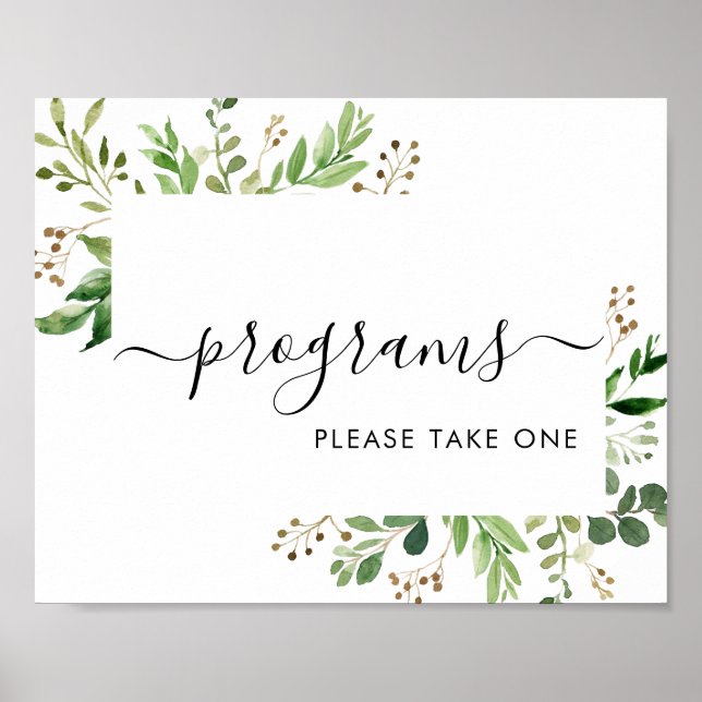 Affiche Panneau de programmes de verdure, veuillez en pren (Devant)