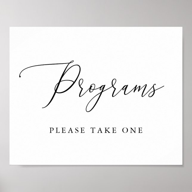 Affiche Panneau de programmes rustiques à calligraphie sim (Devant)