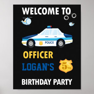 Affiche Panneau de réception de la police