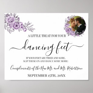 Affiche Panneau de réception de mariage Dancing Feet Flip