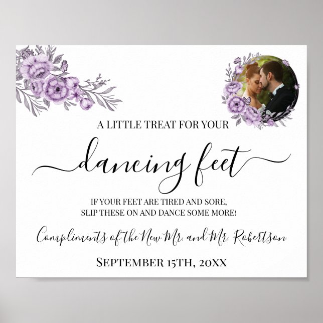Affiche Panneau de réception de mariage Dancing Feet Flip  (Devant)