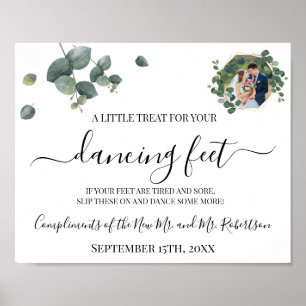 Affiche Panneau de réception de mariage Dancing Feet Flip