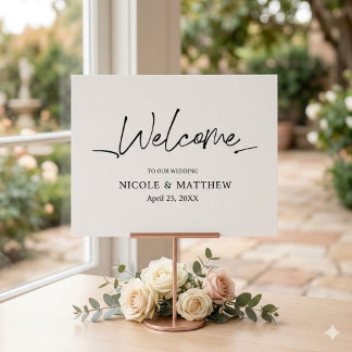 Affiche Panneau de réception de mariage en calligraphie mo