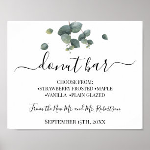 Affiche Panneau de réception de mariage pour table de sucr