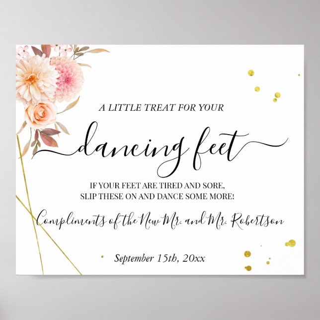 Affiche Panneau de réception de mariage Sandales Dancing F (Devant)