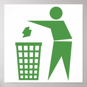Affiche Panneau de recyclage