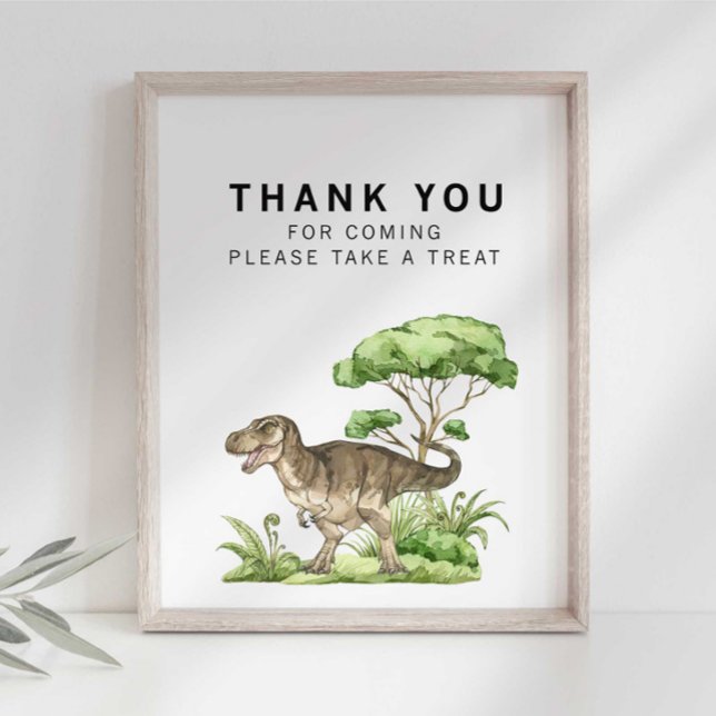 Affiche Panneau de remerciement de dinosaure jurassique à  (Créateur téléchargé)