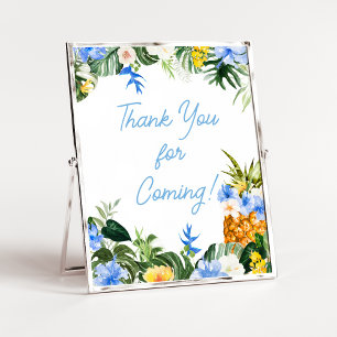 Affiche Panneau de remerciement pour Baby Shower Aloha Ana