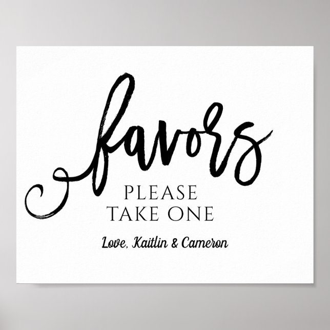 Affiche Panneau de Remerciements de Mariage "Prenez-en un" (Devant)