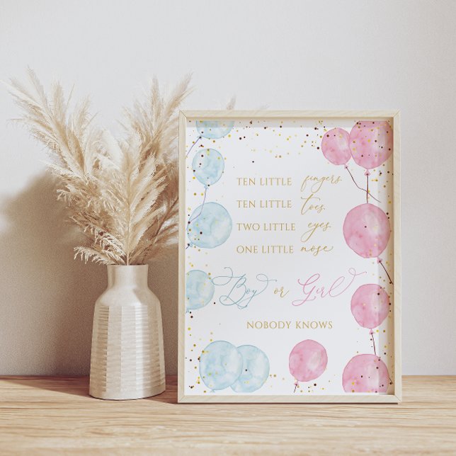 Affiche Panneau de révélation de sexe féminin ou garçon de (Créateur téléchargé)