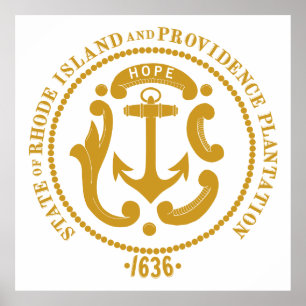 Affiche Panneau de Rhode Island