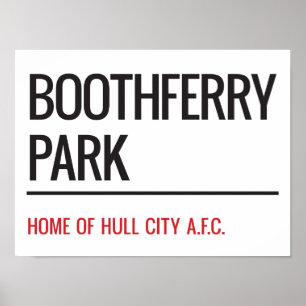 Affiche Panneau de rue Boothferry Park Stadium