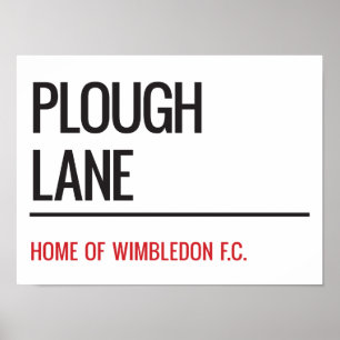 Affiche Panneau de rue du stade de Plow Lane