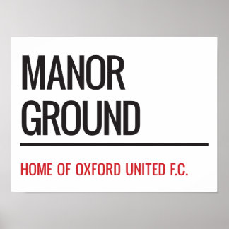 Affiche Panneau de rue Manor Ground Stadium