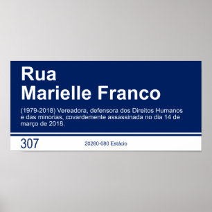 Affiche Panneau de rue - Marielle Franco
