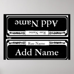 Affiche Panneau de rue vierge, Modèle coupé