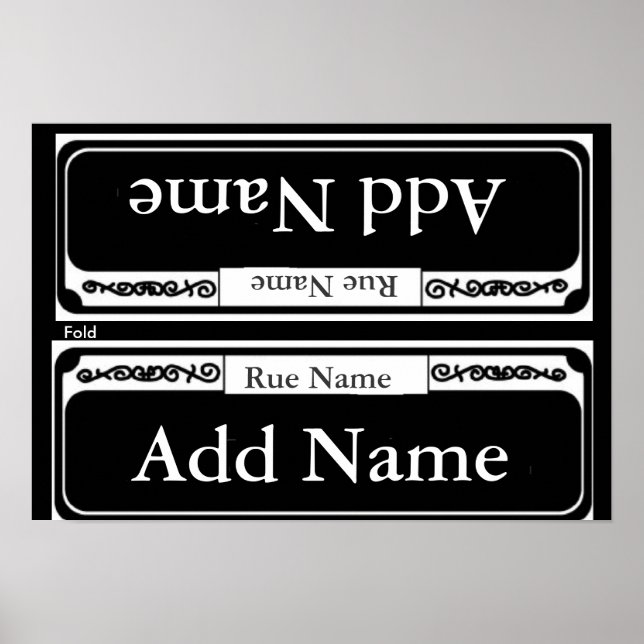 Affiche Panneau de rue vierge, Modèle coupé (Devant)