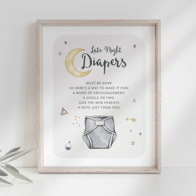 Affiche Panneau de salle de bain bébé couches de nuit de m (Créateur téléchargé)