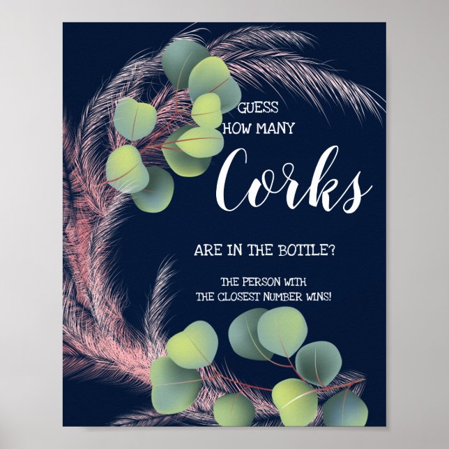 Affiche Panneau de salle de bain de mariage Combien de bou (Devant)