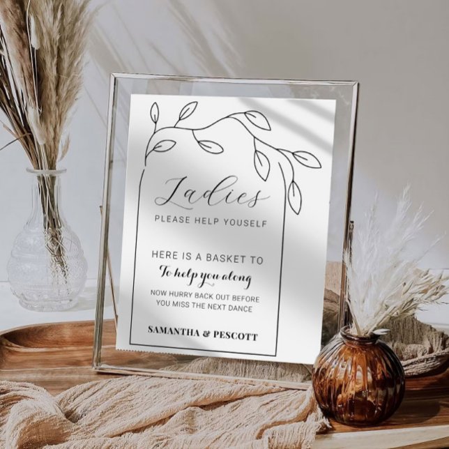 Affiche Panneau de salle de bain de mariage Minimal Arch (Créateur téléchargé)