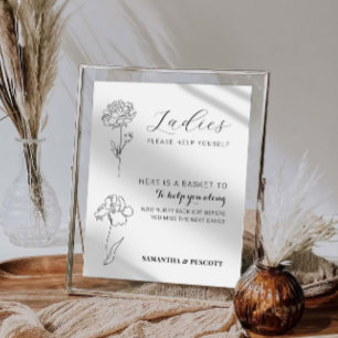 Affiche Panneau de salle de bain mariage moderne