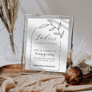 Affiche Panneau de salle de bain moderne mariage Arch