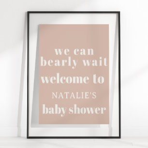 Affiche Panneau de salle de détente bébé typographie en gr