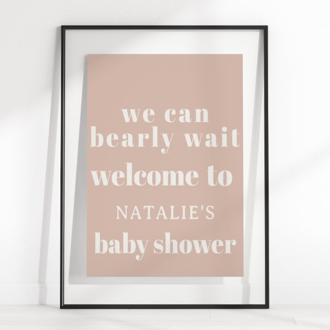 Affiche Panneau de salle de détente bébé typographie en gr (Créateur téléchargé)