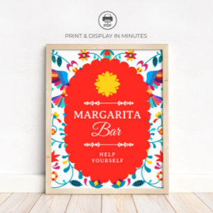 Affiche Panneau de Salle de Margarita Mexicaine Fiesta pou