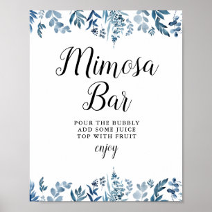 Affiche Panneau de signalisation de bar à mimosa pour une 