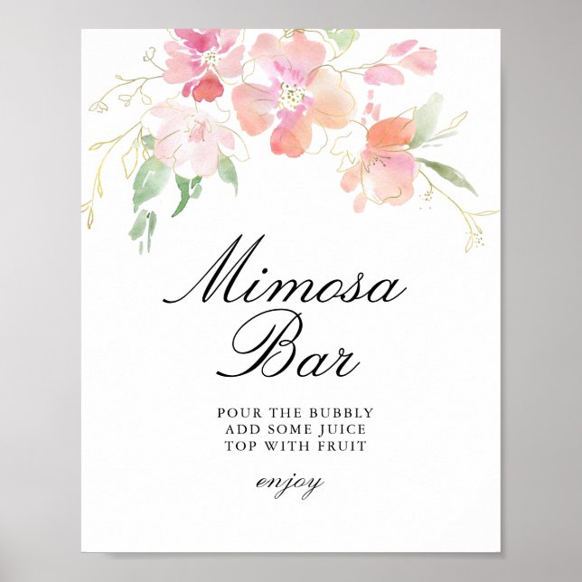 Affiche panneau de signalisation de bar mimosa pour une ba (Devant)